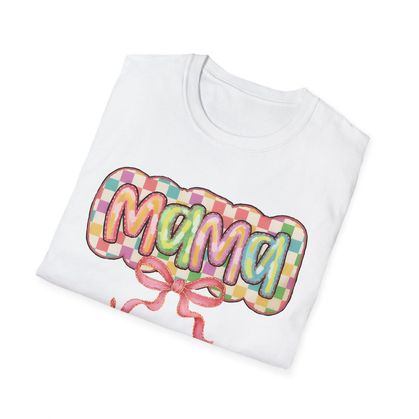 Mama Balloon Graphic Tee — Colorful Pastel Celebration Shirt for Moms