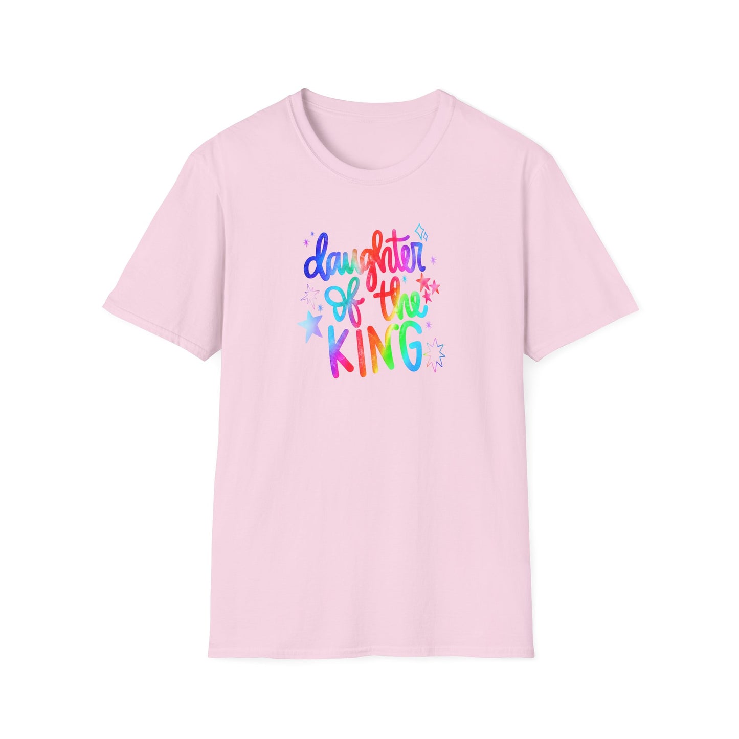 Daughter of the King Rainbow T-Shirt — Christian Faith Graphic Tee for Girls
