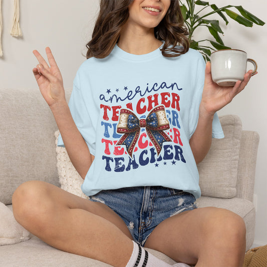 American Teacher Patriotic Graphic T-Shirt
