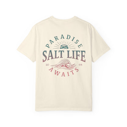Salt Life Paradise Awaits Front & Back T-shirt