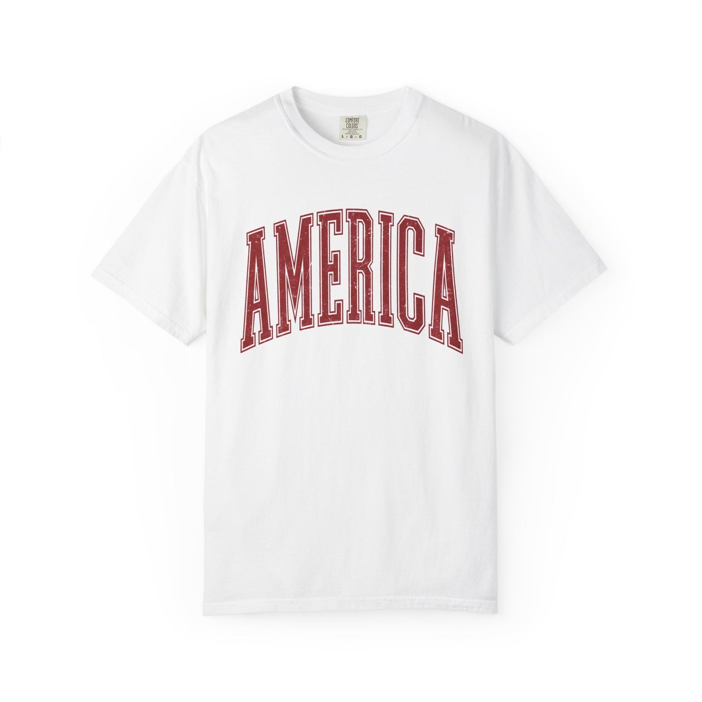 America Graphic T‑Shirt — Vintage Collegiate Patriotic Tee