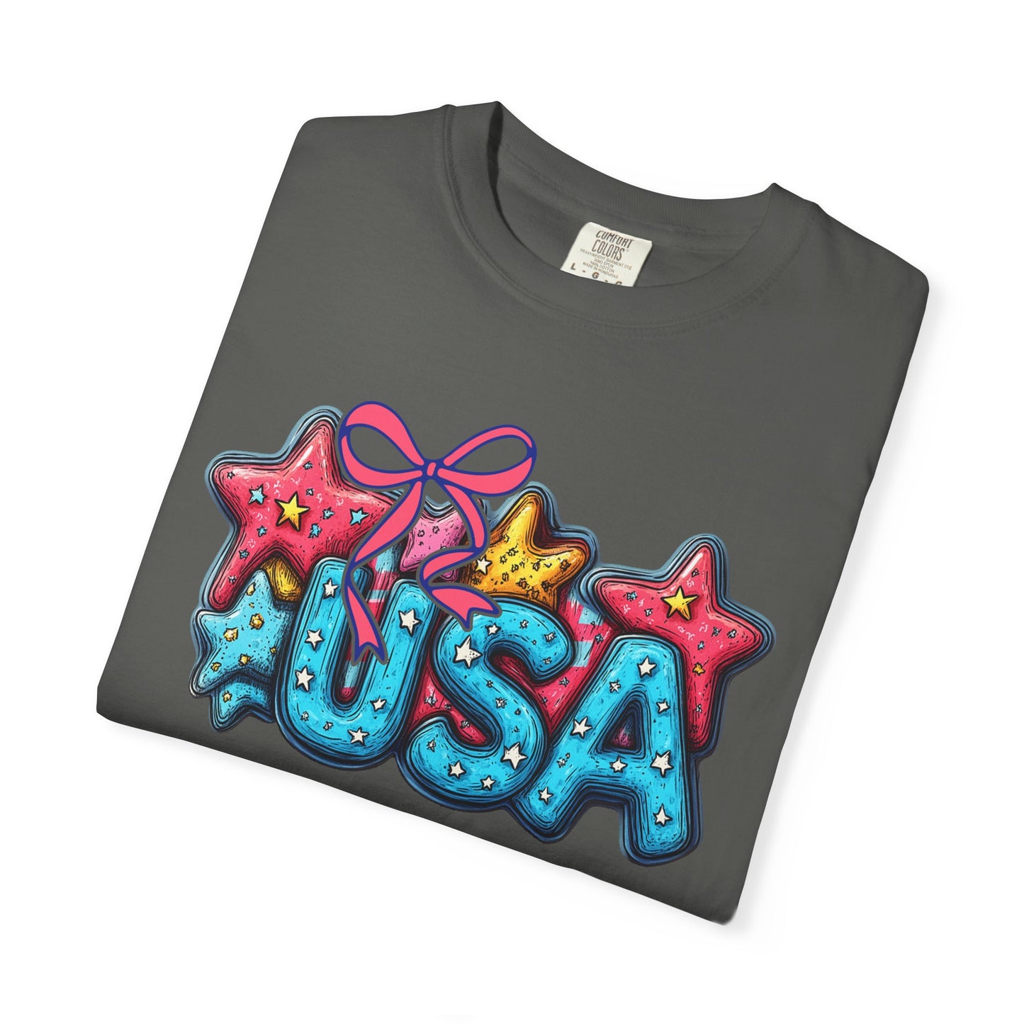 USA Star Balloon Graphic T-Shirt — Patriotic 4th of July Tee