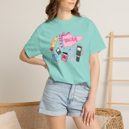 Teacher Essentials T-Shirt — Fun School Supplies Graphic