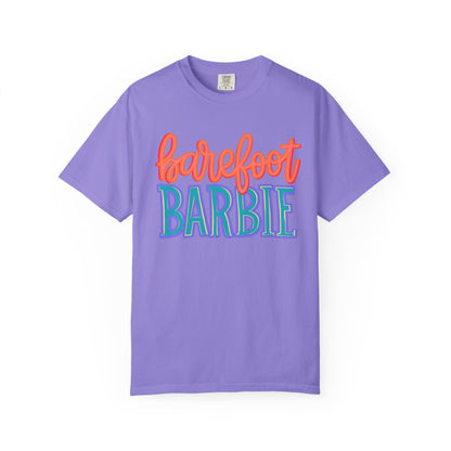 Barefoot Barbie T-Shirt — Retro Colorblock Graphic Tee