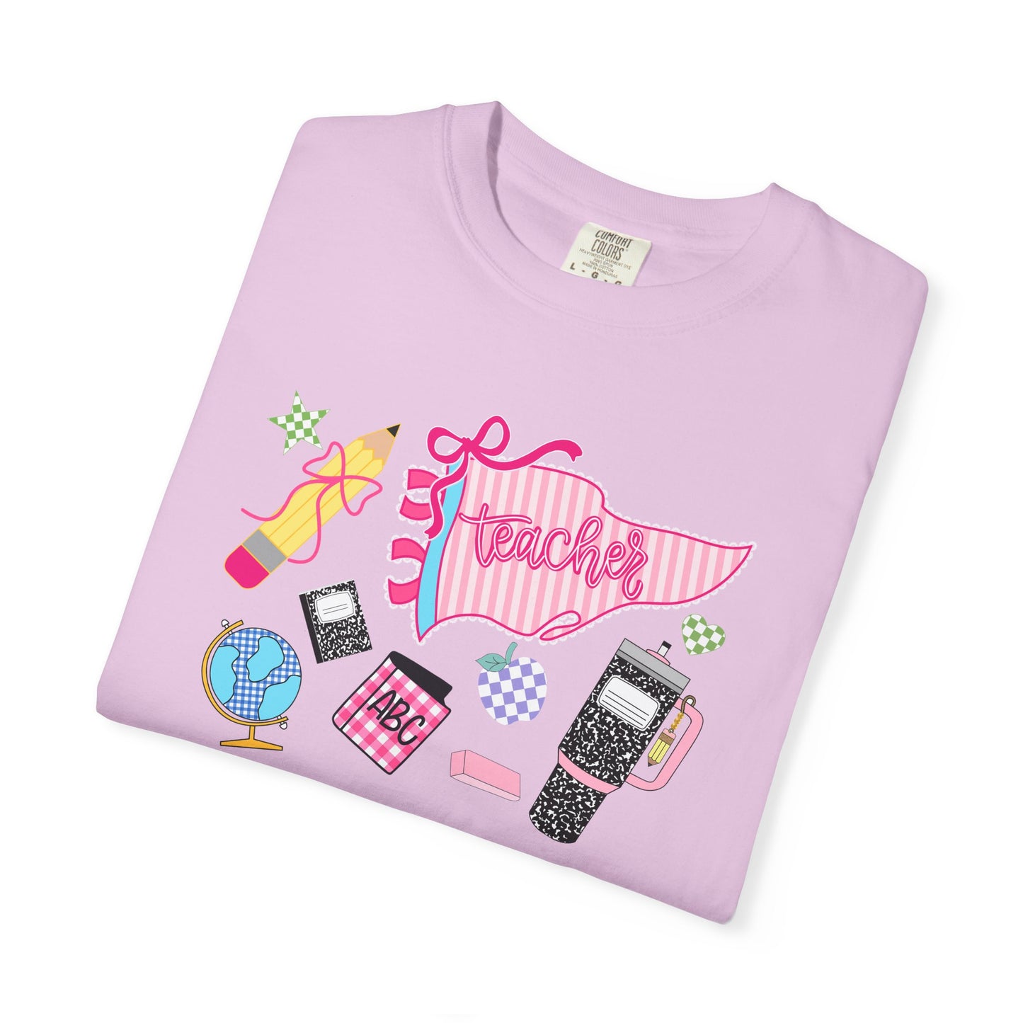 Teacher Essentials T-Shirt — Fun School Supplies Graphic