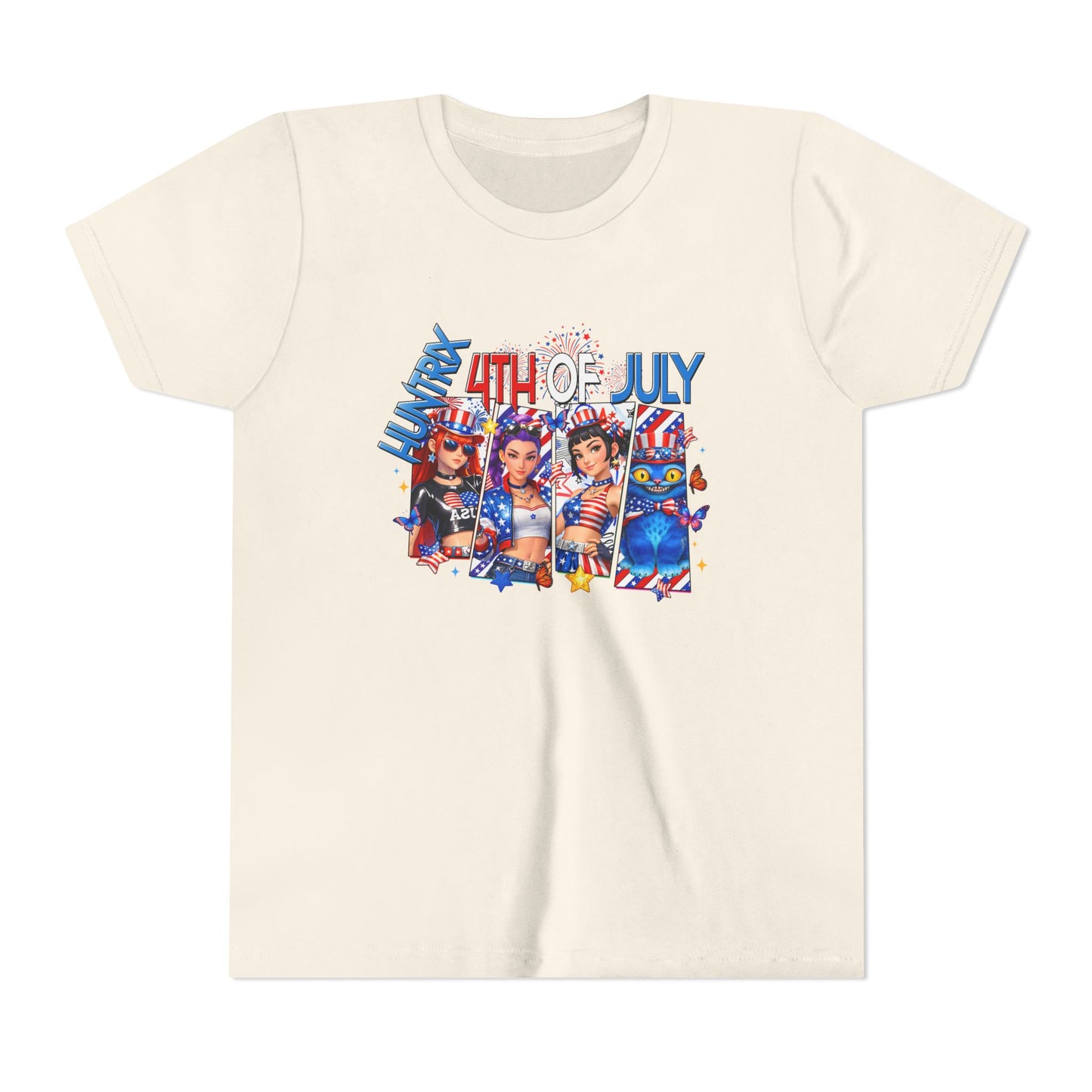 Youth Tee - 4th of July Patriotic Fireworks Graphic