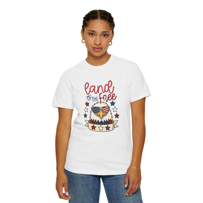 Land of the Free Eagle T-Shirt — Patriotic 4th of July American Flag Design