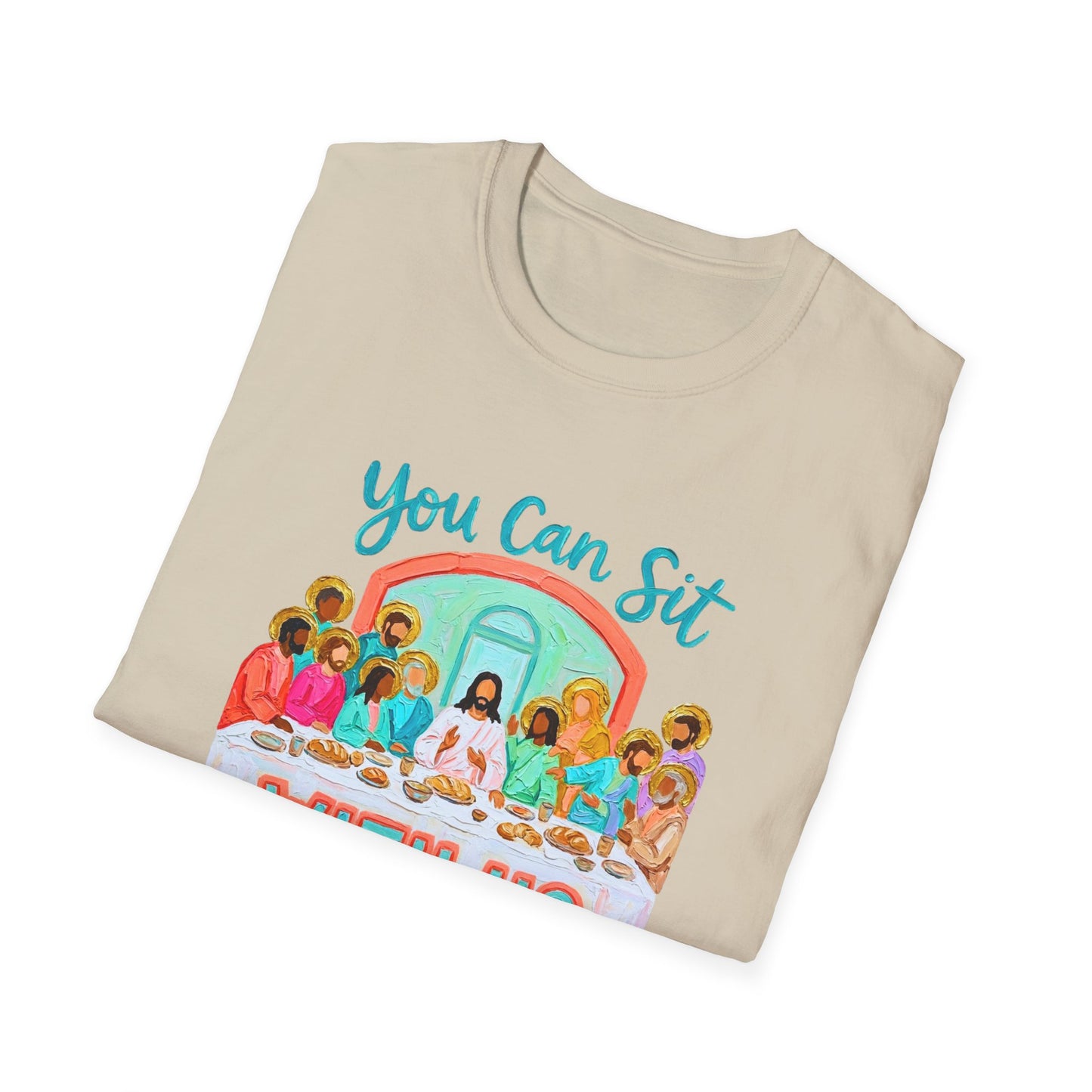 You Can Sit With Us T-Shirt — Inclusive Retro Last Supper Graphic Tee