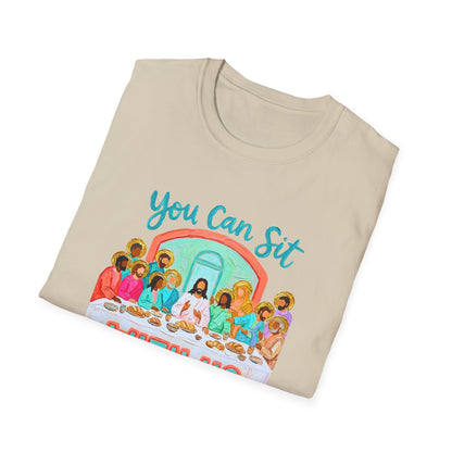You Can Sit With Us T-Shirt — Inclusive Retro Last Supper Graphic Tee