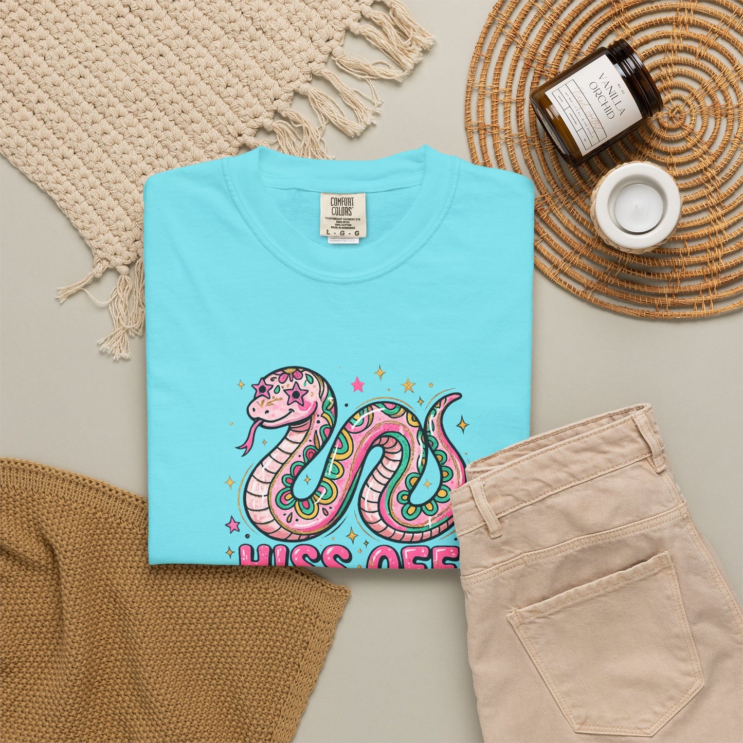 Snake "Hiss Off" Graphic T-Shirt — Retro Cute Reptile Tee