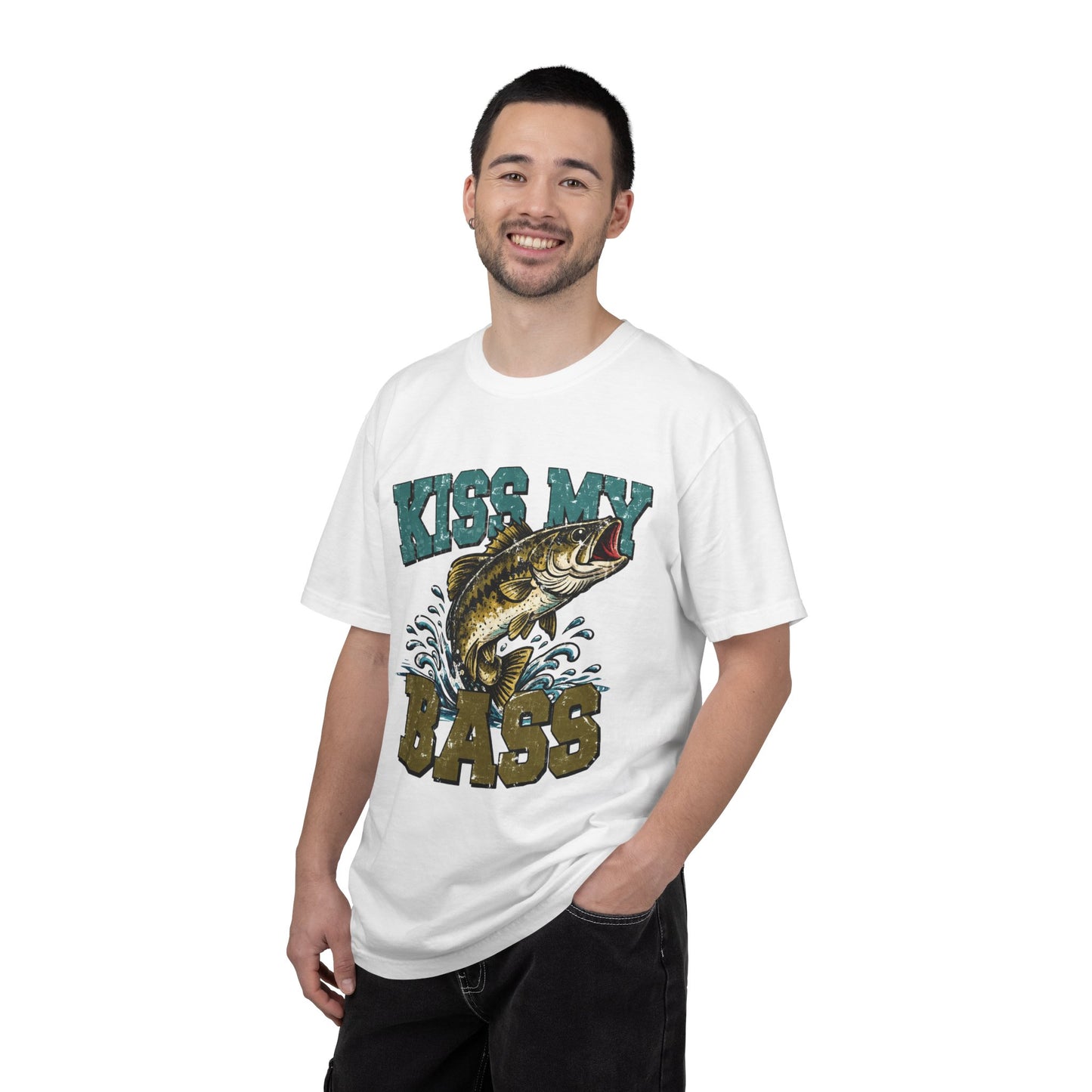 Kiss My Bass Fishing T-Shirt — Humorous Bass Angler Tee