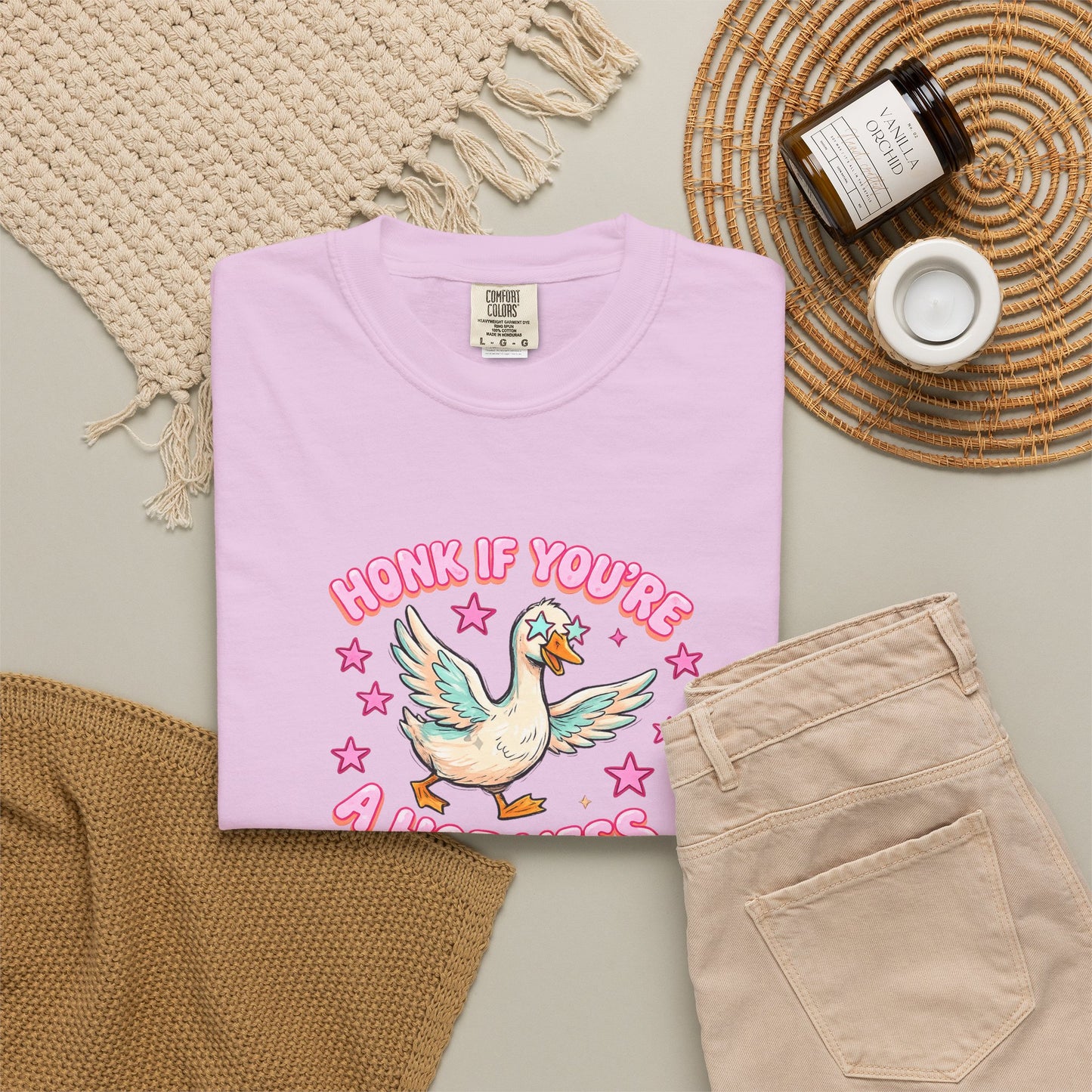 T-Shirt — 'Honk If You're A Hot Mess' Duck Graphic Tee