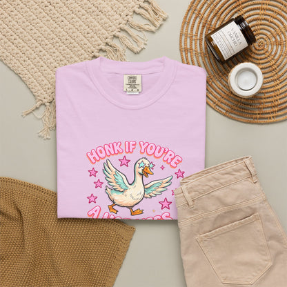 T-Shirt — 'Honk If You're A Hot Mess' Duck Graphic Tee