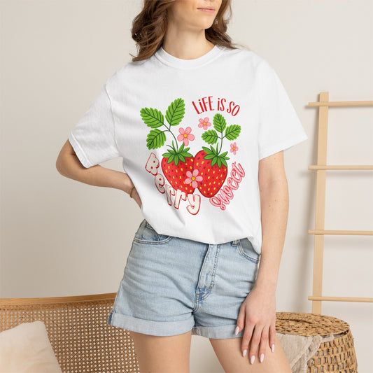 Life Is So Berry Sweet T-Shirt — Cute Strawberry Graphic Tee