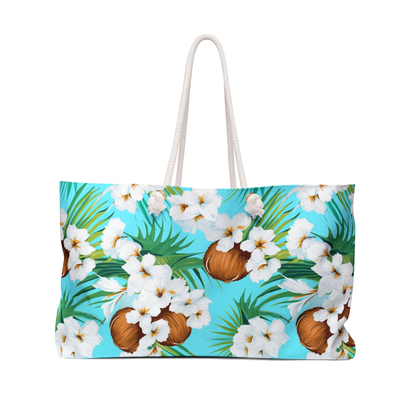 Tropical Coconut Floral Weekender Bag