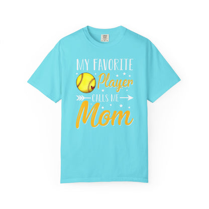 Softball Mom T-Shirt – “My Favorite Player Calls Me Mom” Graphic Tee