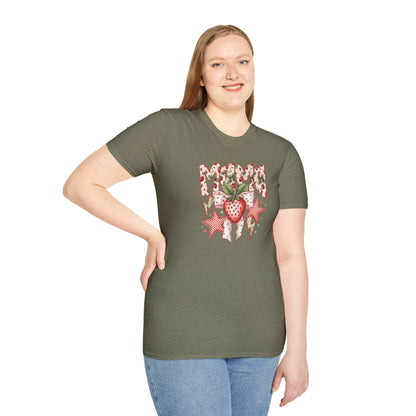 Strawberry Vibes T-Shirt — Retro Stars & Heart Graphic