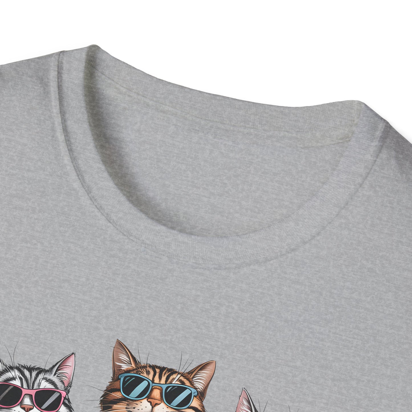 Funny Cats in Bathing Suits T-Shirt — Retro Trio Cat Beach Tee