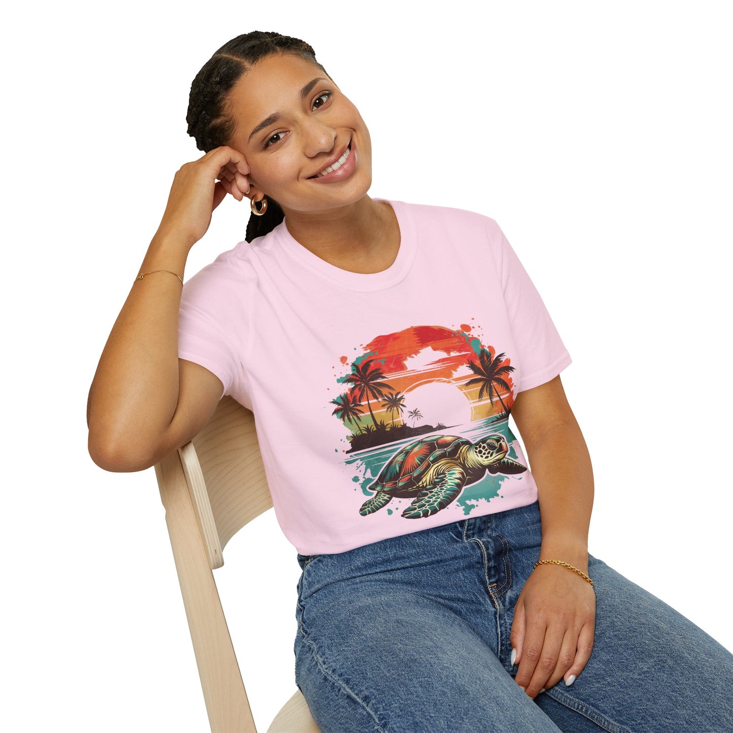 Sea Turtle Sunset T-Shirt — Tropical Beach Graphic Tee