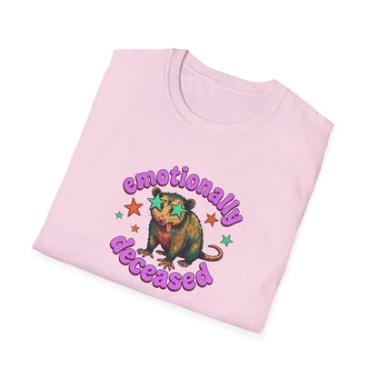 Emotionally Deceased T-Shirt — Cute Colorful Armadillo Graphic