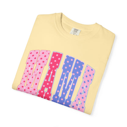 Mama Polka Dot Graphic T-Shirt — Pink & Purple Retro Mother's Day Tee