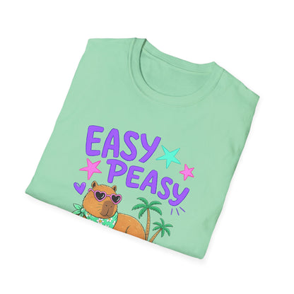 Easy Peasy Dog Tee — Relaxed Hawaiian Corgi T-Shirt