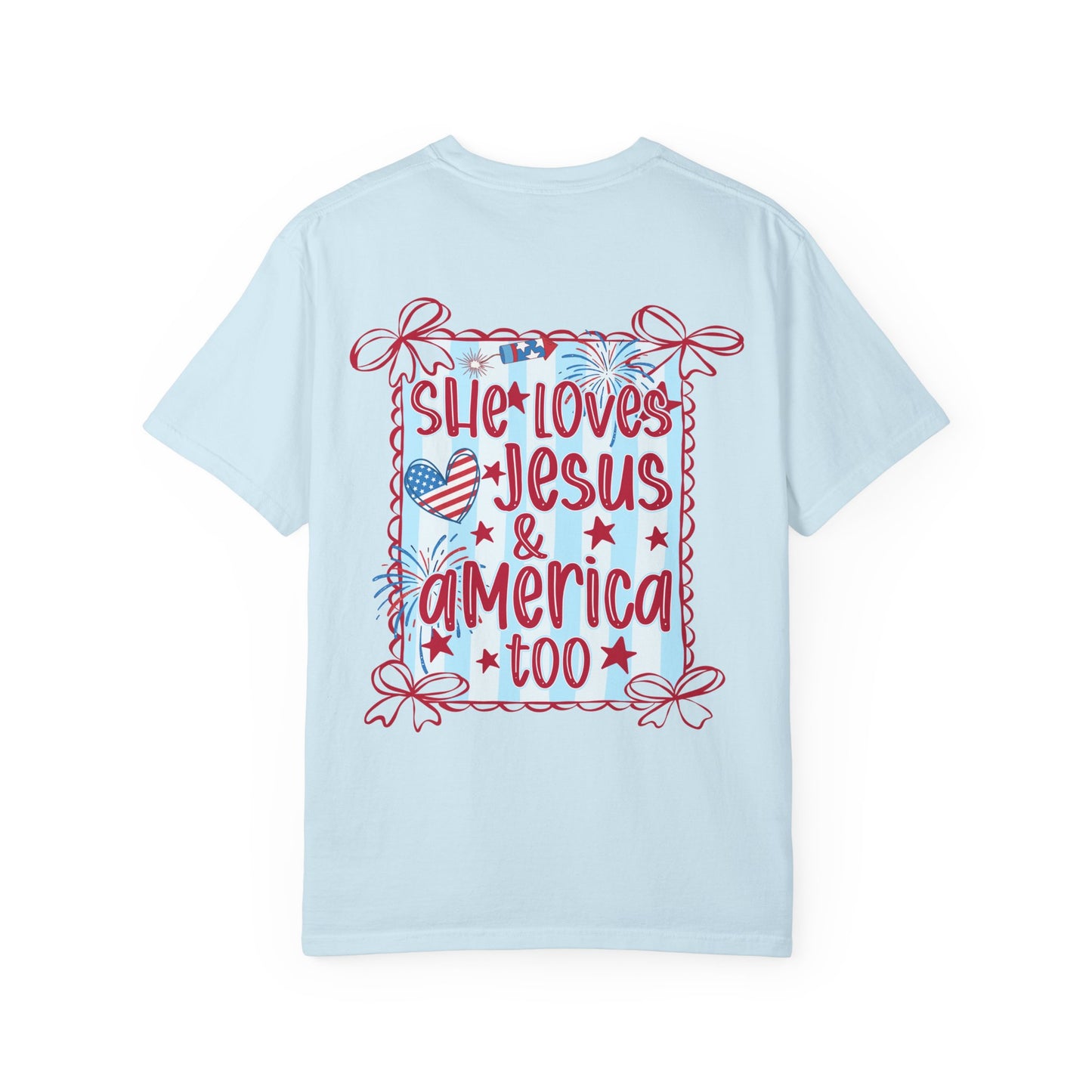 She Loves Jesus & America Too T-Shirt