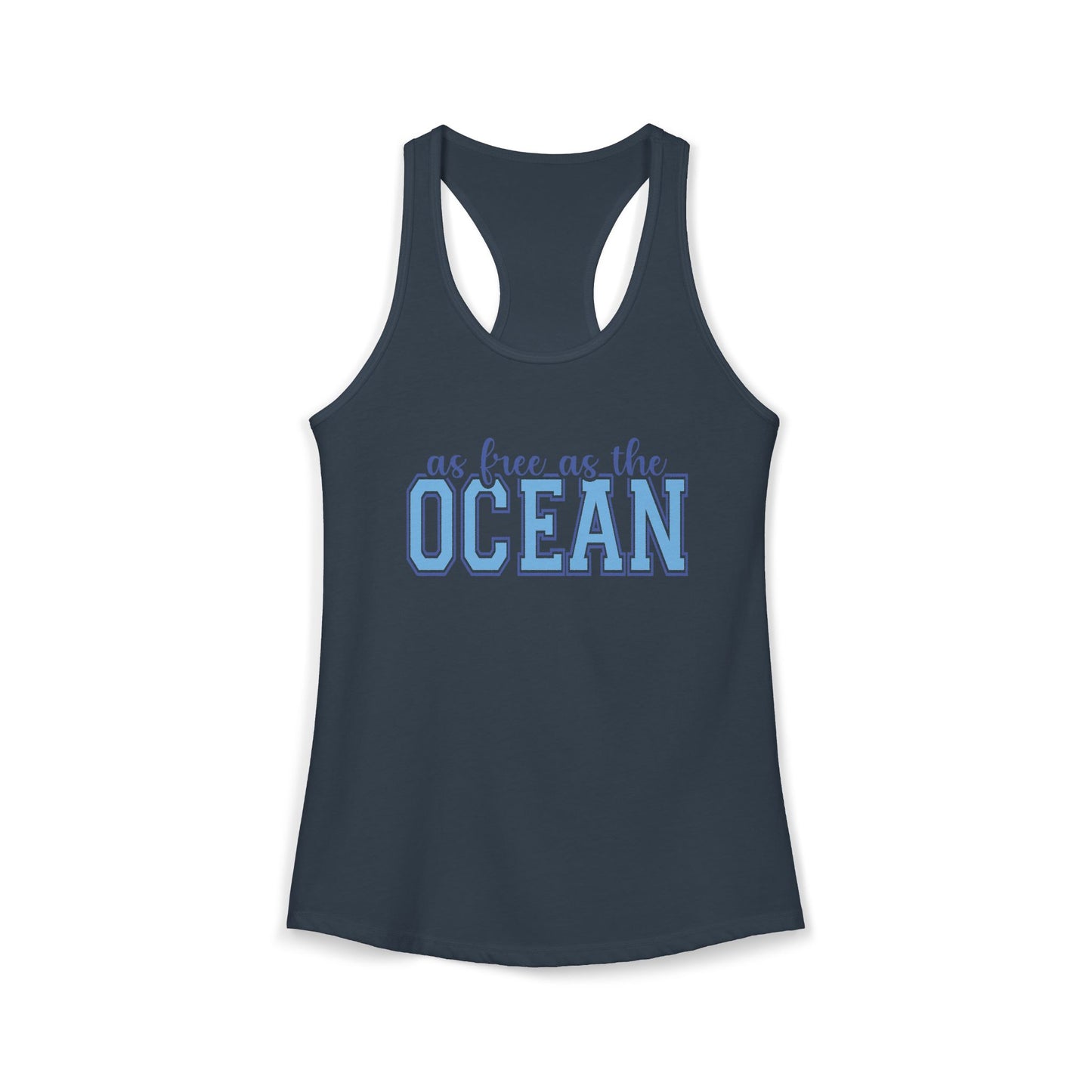 Free as the ocean Racerback Tank