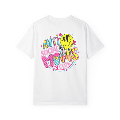Social Moms Club T-Shirt — Colorful Retro Pocket Graphic Tee