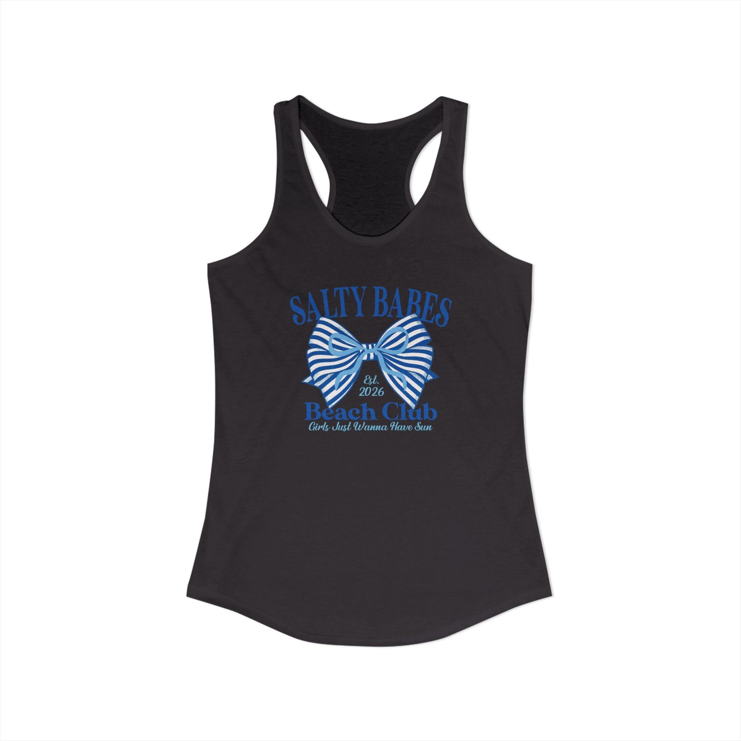 Salty babes blue Racerback Tank