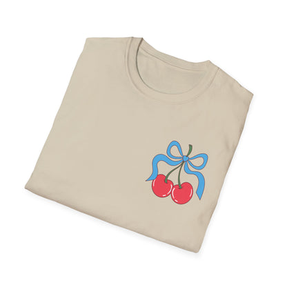 Patriotic Cherry T-Shirt — USA 1776 Fourth of July Graphic Tee
