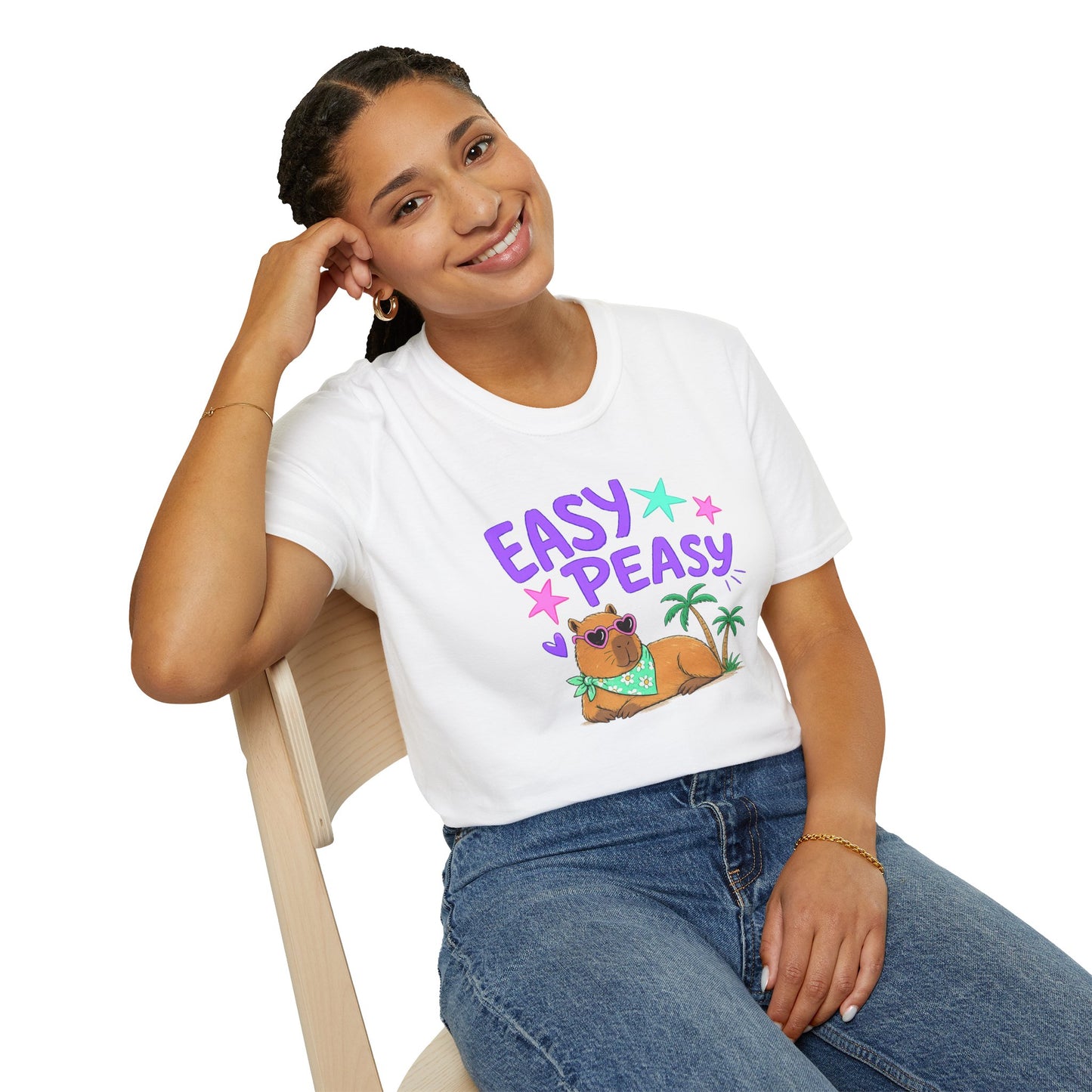 Easy Peasy Dog Tee — Relaxed Hawaiian Corgi T-Shirt