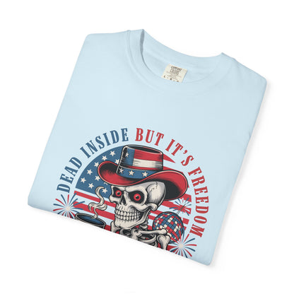 Patriotic Skeleton 'Dead Inside But It's Freedom' T-Shirt