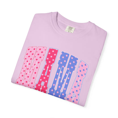 Mama Polka Dot Graphic T-Shirt — Pink & Purple Retro Mother's Day Tee