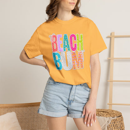 Beach Bum T-Shirt — Colorful Retro Lettering Summer Tee
