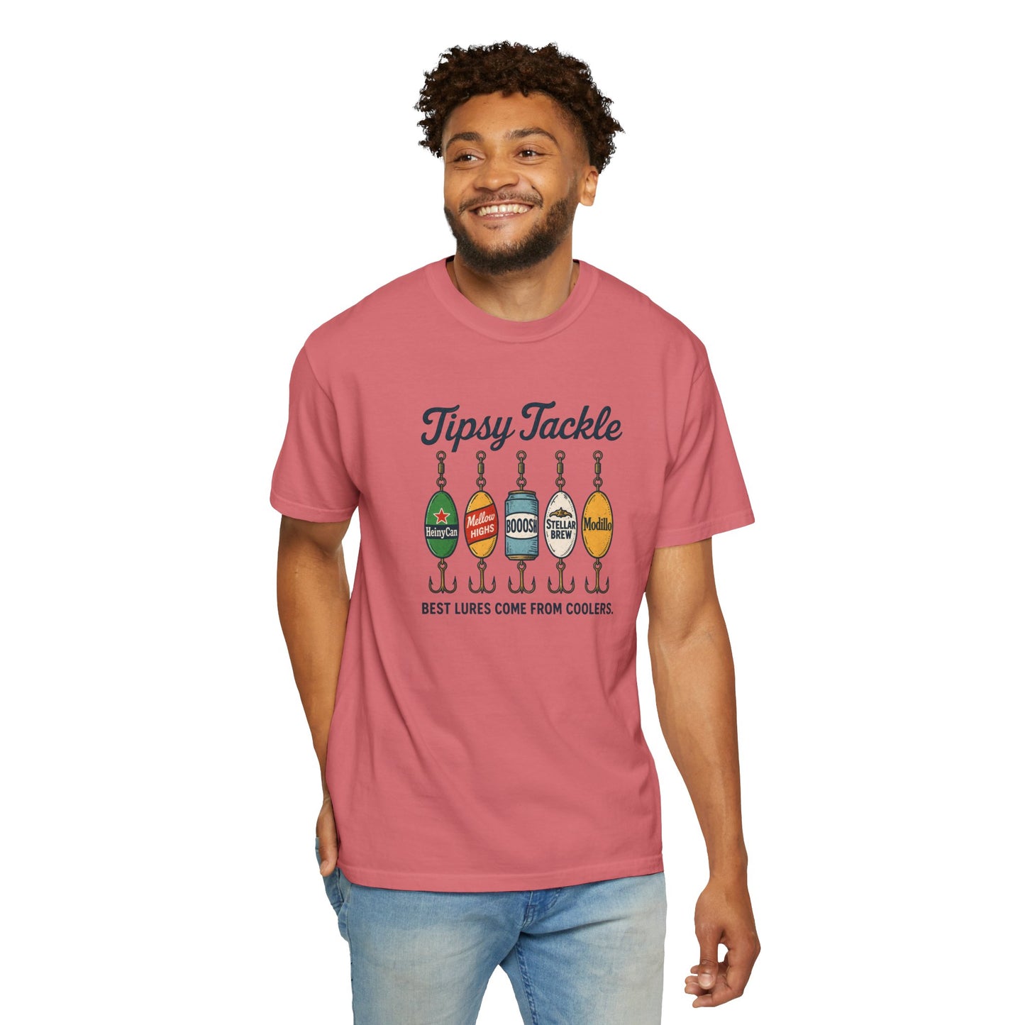 Tipsy Tackle Fishing T-Shirt — "Best Lures Come From Coolers" Graphic Tee