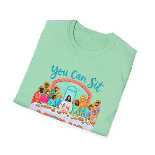 You Can Sit With Us T-Shirt — Inclusive Retro Last Supper Graphic Tee