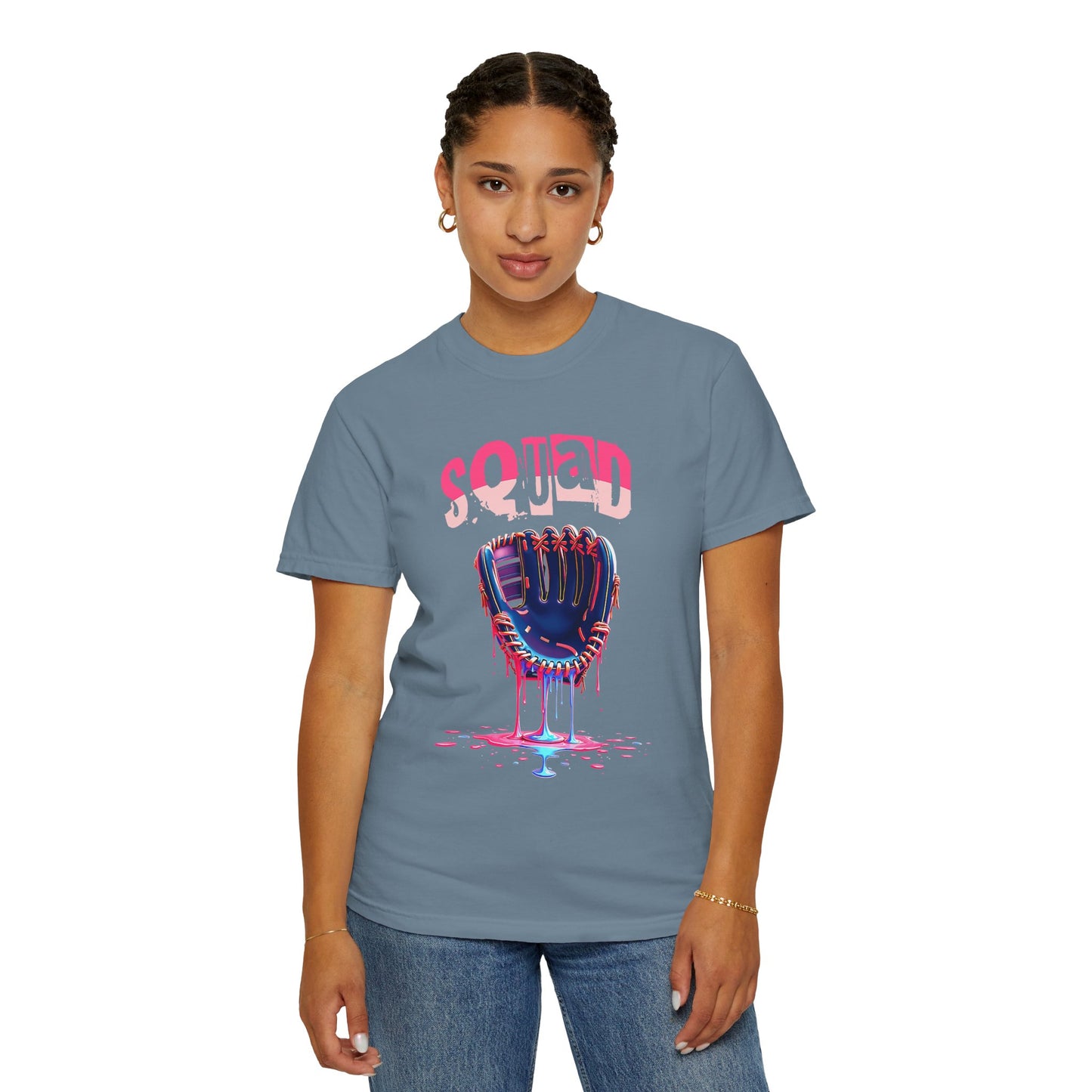 Baseball Glove Drip T-Shirt — "Squad" Graphic Sports Tee