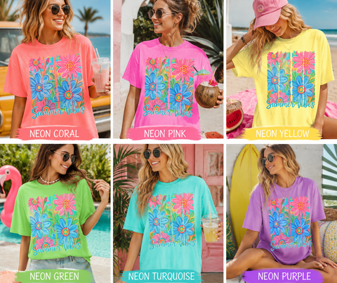 Neon Summer vibes -  comfort color